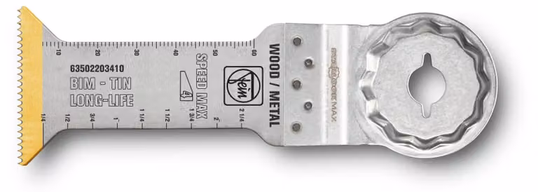 Lama bi-metallica Fein E-Cut con rivestimento TiN, lunghezza 78 mm, larghezza 42 mm, confezione da 50 | 63502203450