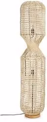 Lampada da terra Bizzotto MALABO beige e oro, 2 luci E27 80W, L/P/H: 30 x 30 x 135 cm