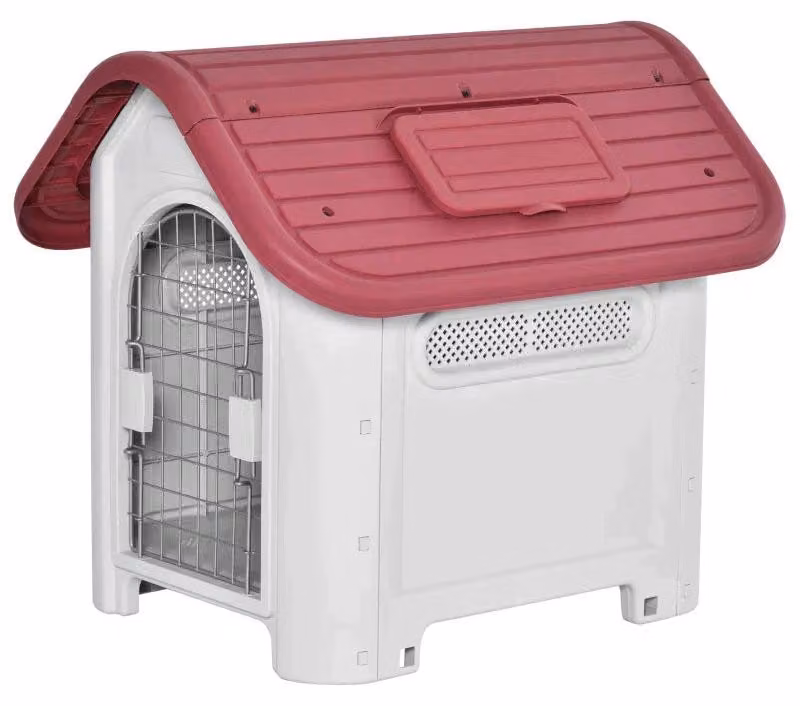 Cuccia per cani di piccola e media taglia | Colore: rosso e grigio chiaro | Dimensioni: 59x75x66 cm