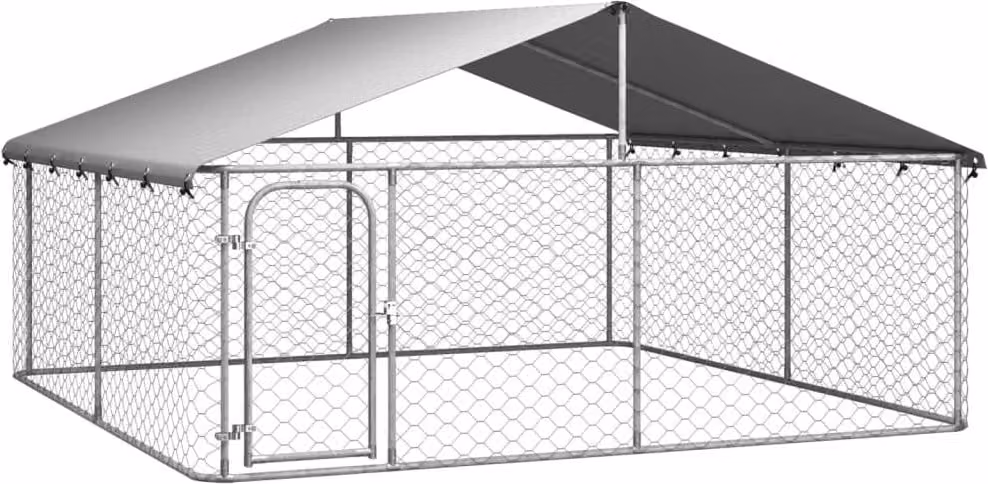 Gabbia per Cani da Esterno con Tetto 300x300x150 cm