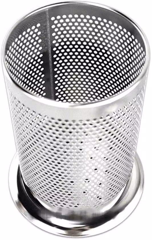 Supporto per utensili da cucina in acciaio inossidabile - Portaoggetti multifunzionale per la cucina - Design con fori rotondi per una migliore ventilazione - Progettato per l'igiene - Fori per favorire la circolazione dell'aria - Utensili da cucina