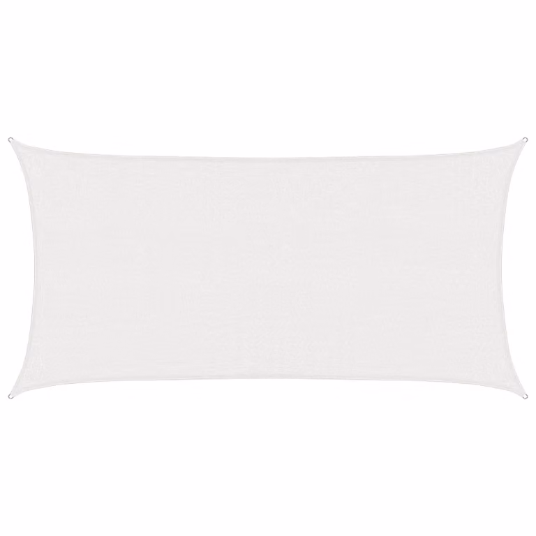 vidaXL Telo Ombra Rettangolare 2,5 x 6 m HDPE Bianco