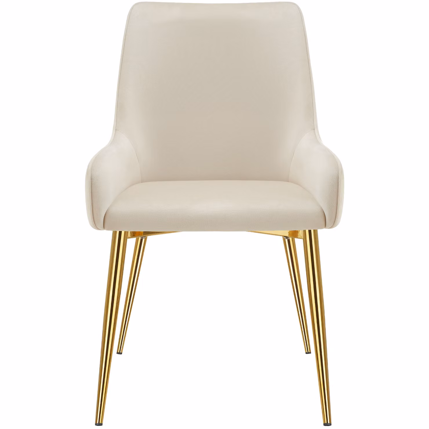 Set di 2 sedie imbottite Avane TecTake in velluto beige con design scandinavo per soggiorno e cucina – 3