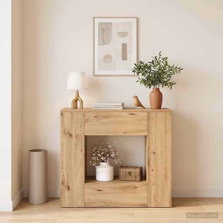 Mobile vidaXL in Rovere Artigianale Marrone L: 82 cm, P: 29 cm, H: 74 cm