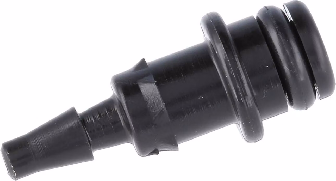 Connettore pneumatico HARTING senza valvola di intercettazione, contatto a spillo (M), diametro interno del tubo 3,0 mm, colore nero, 1 pezzo