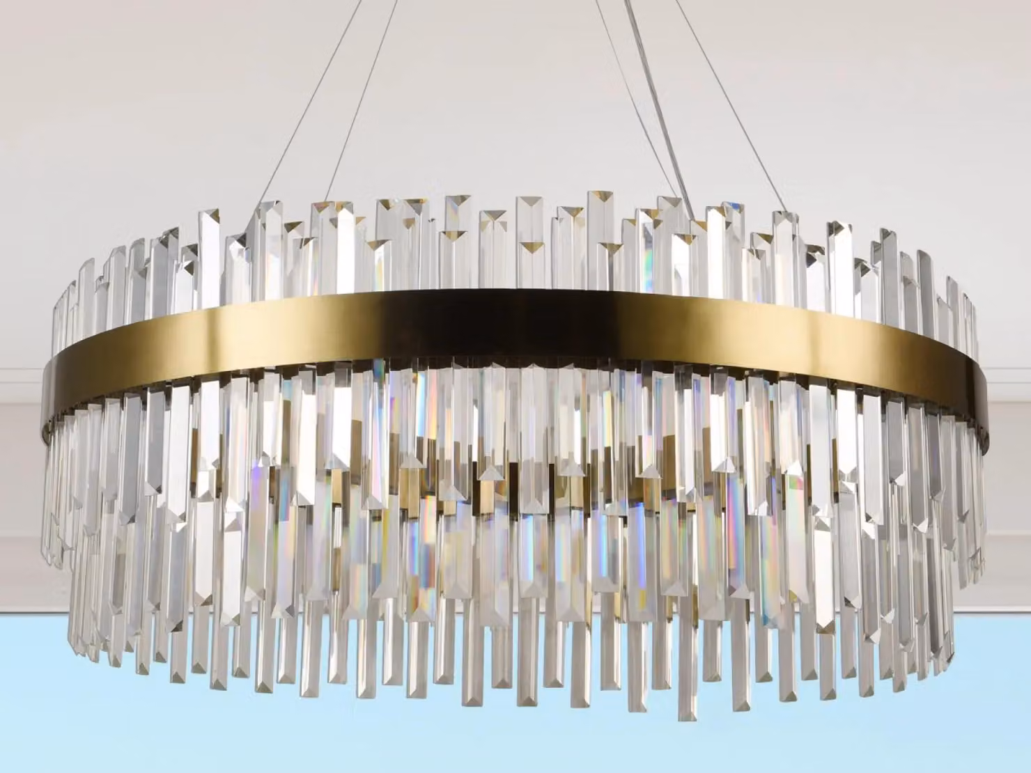 Lampadario a cristalli LED con telecomando, 110W - J6311/C