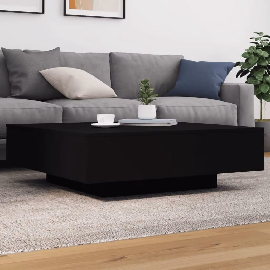 Maison Exclusive - Tavolino con luci LED Nero 100x100x31 cm