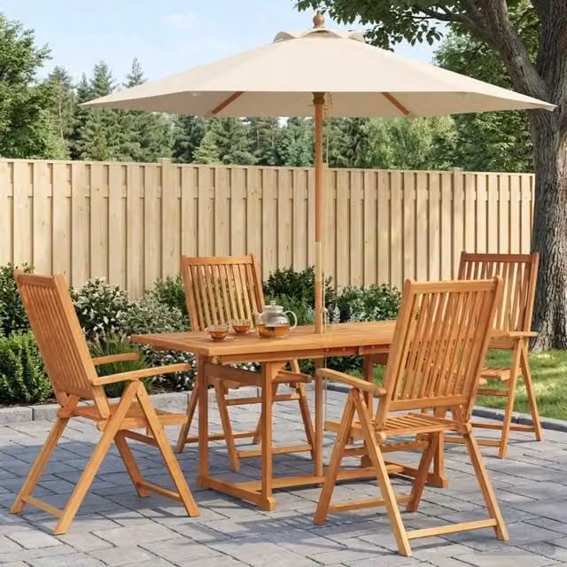 Set da pranzo da esterno con ombrellone 6 pz 4-Posti 3438533