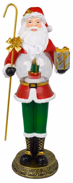 Babbo Natale Carillon H45 cm in Resina con Musica e Luci