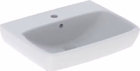Geberit Selnova Square - Lavabo 550x440 mm, con sfioratore, 1 foro per rubinetto, bianco 500.290.01.7