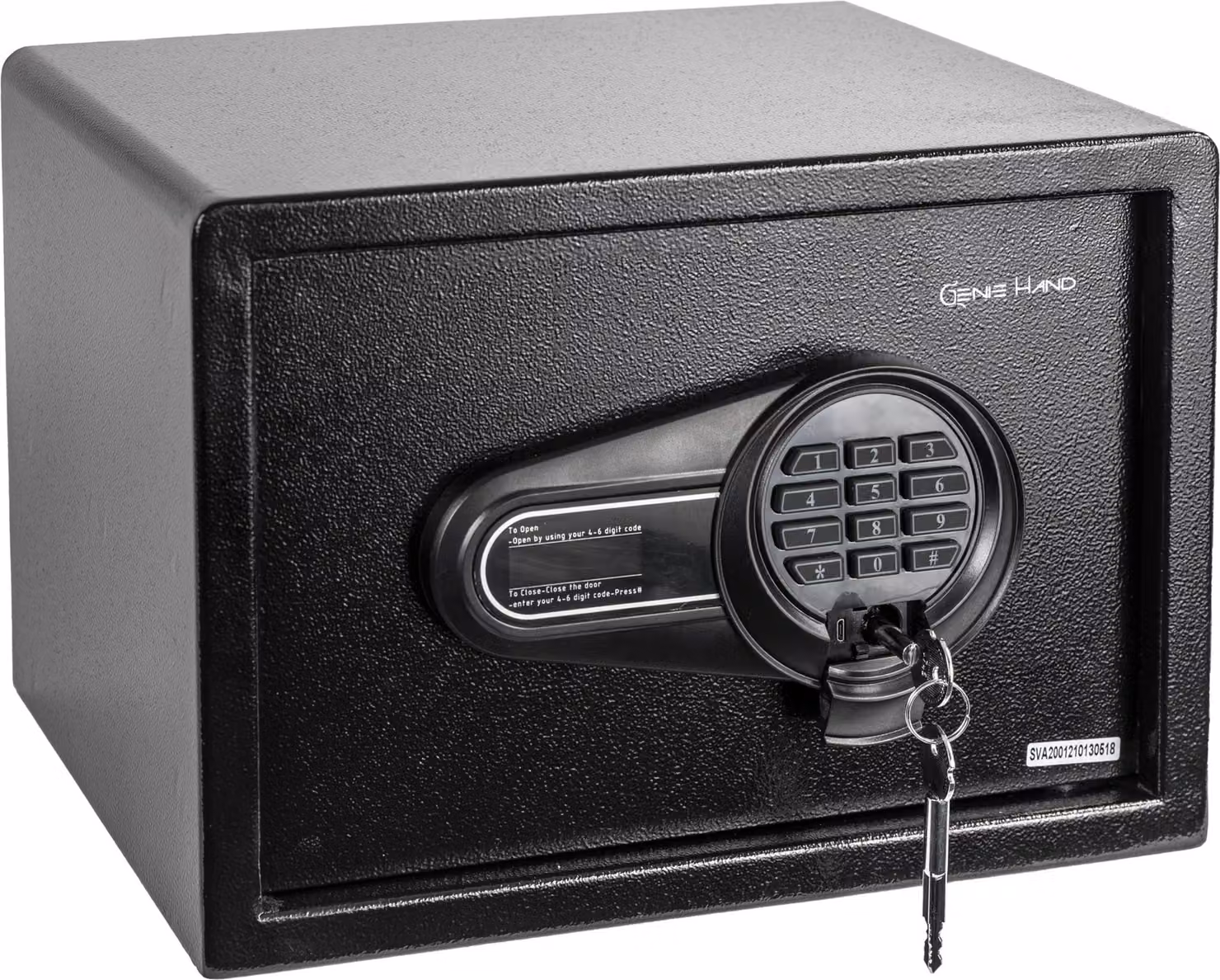 Cassaforte motorizzata con combinazione elettronica - Capacità: 18 litri - Acciaio al carbonio - Colore: nero
