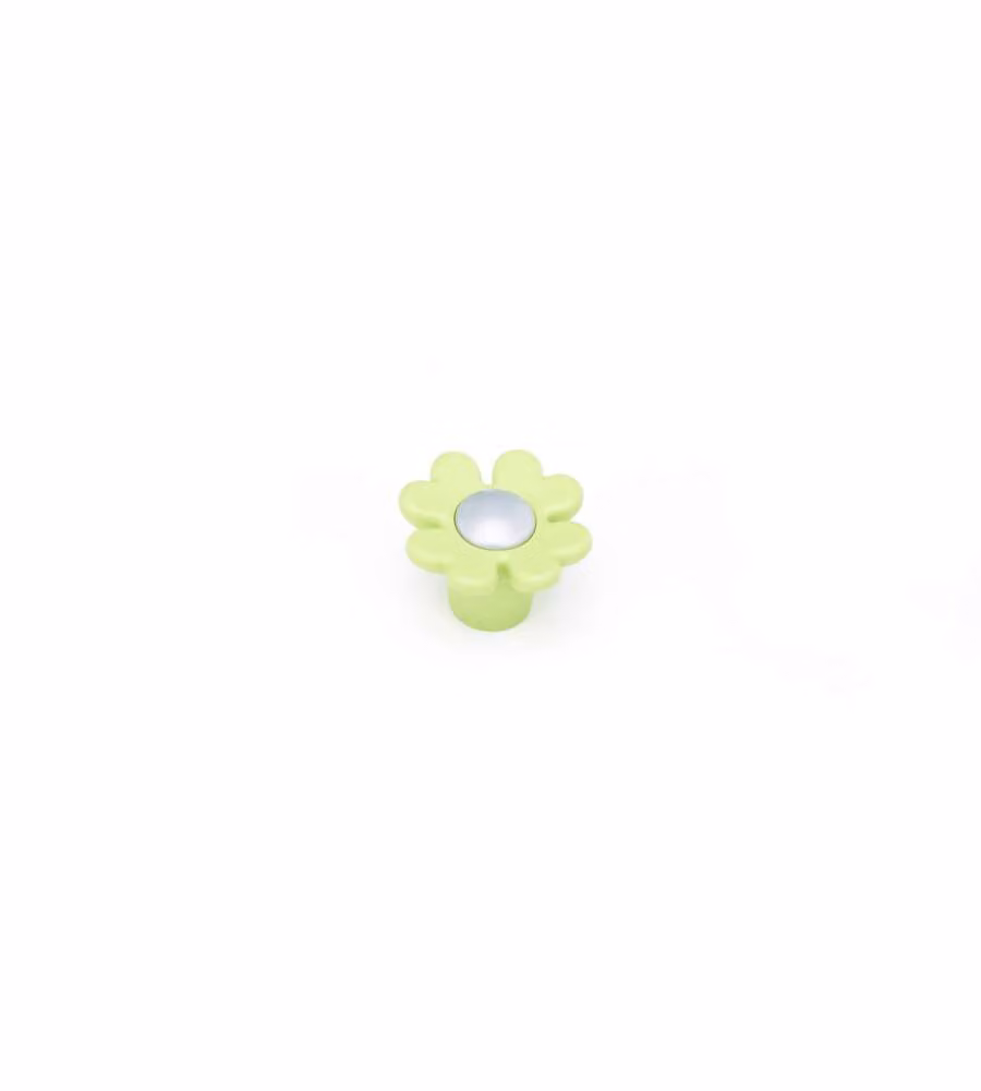 Pomolo in plastica forma di marghertia verde