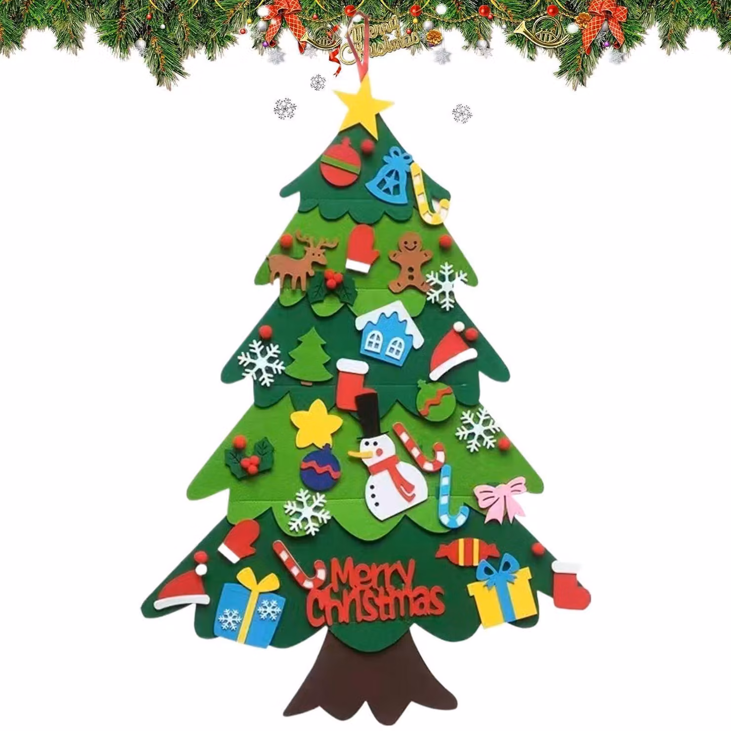 Kit per creare un albero di Natale decorativo a tema educativo per bambini