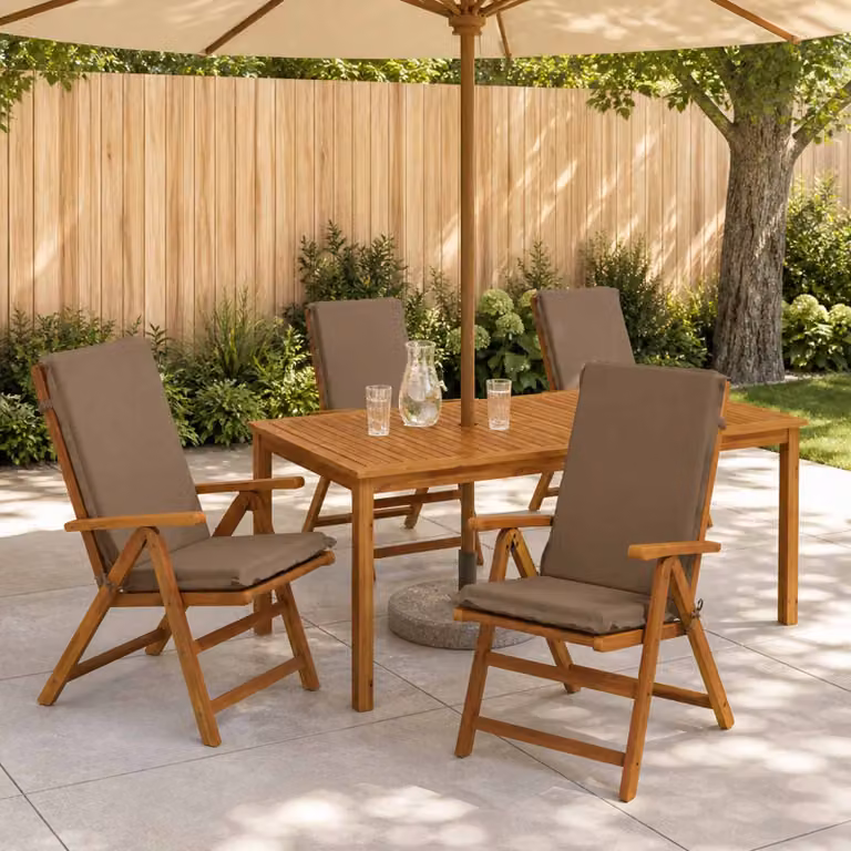 vidaXL Cuscino per sedia a schienale alto GEMERT 4 pz 100% Poliestere