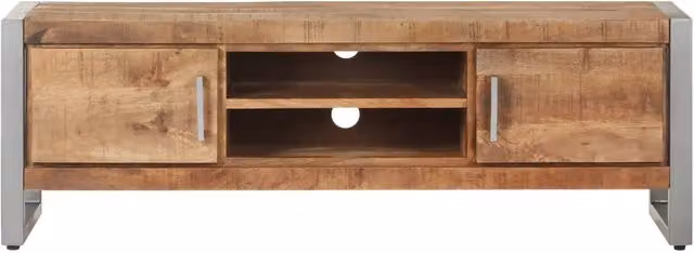 Mobile Porta TV 120x30x40 cm in Legno di Mango Grezzo 323486