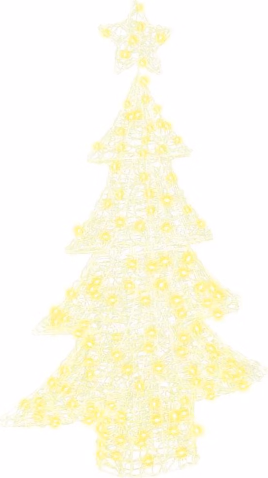 Albero di Natale con 100 LED Bianco caldo 120 cm Acrilico