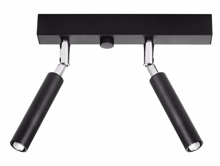 Lampada da soffitto EYETECH 2 nero 2xG9 8W alluminio 20x3x25cm Sollux Lighting