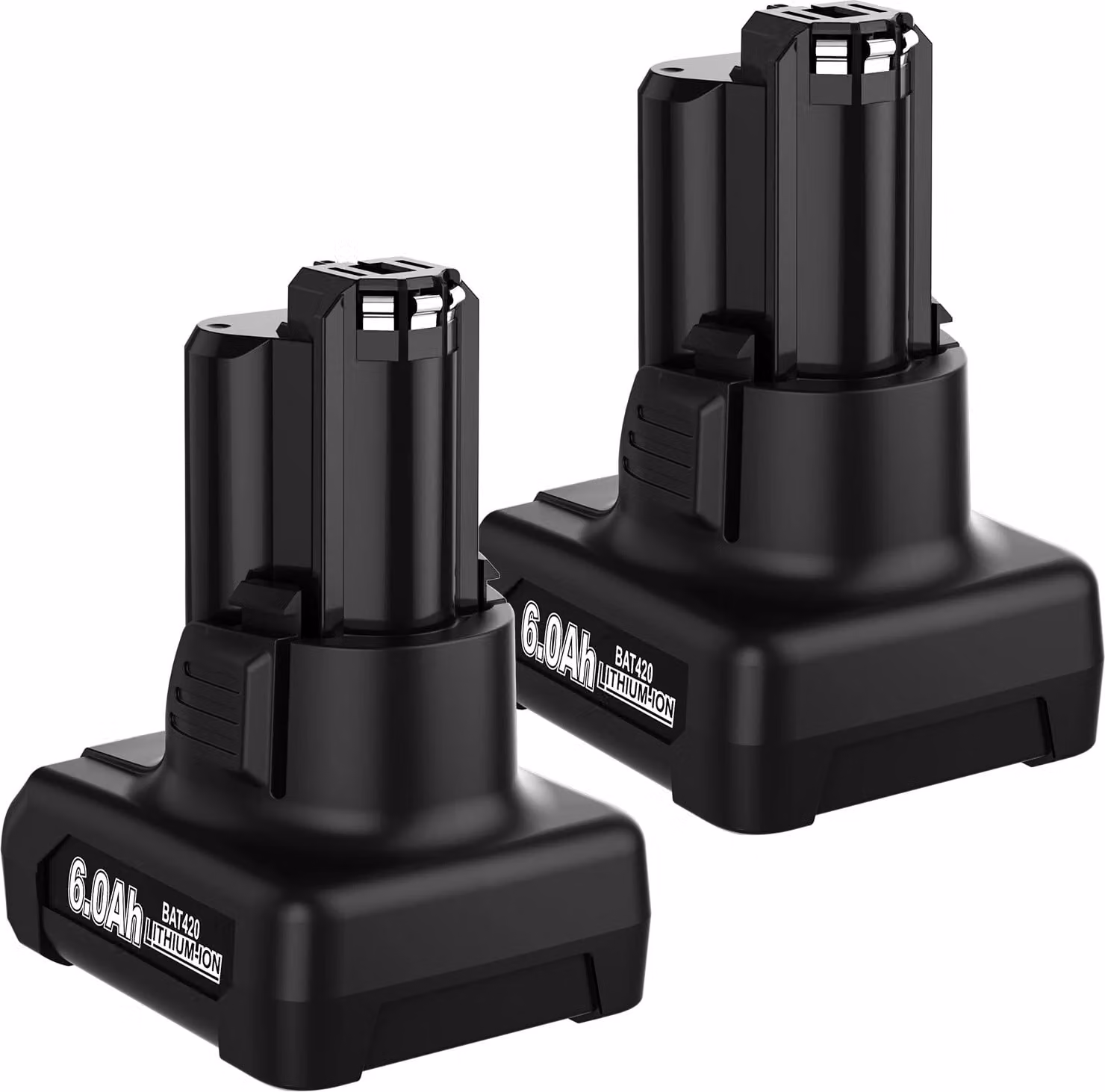 Batteria sostitutiva agli ioni di litio, compatibilità 10,8V/12V, capacità 6000mAh, confezione da 2 6000mah
