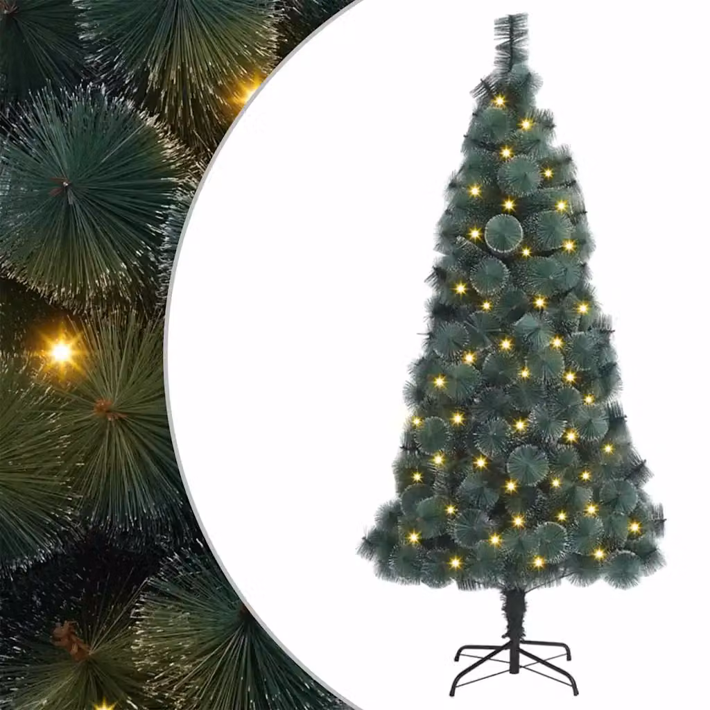 vidaXL Albero di Natale artificiale preilluminato Verde 180 cm PET