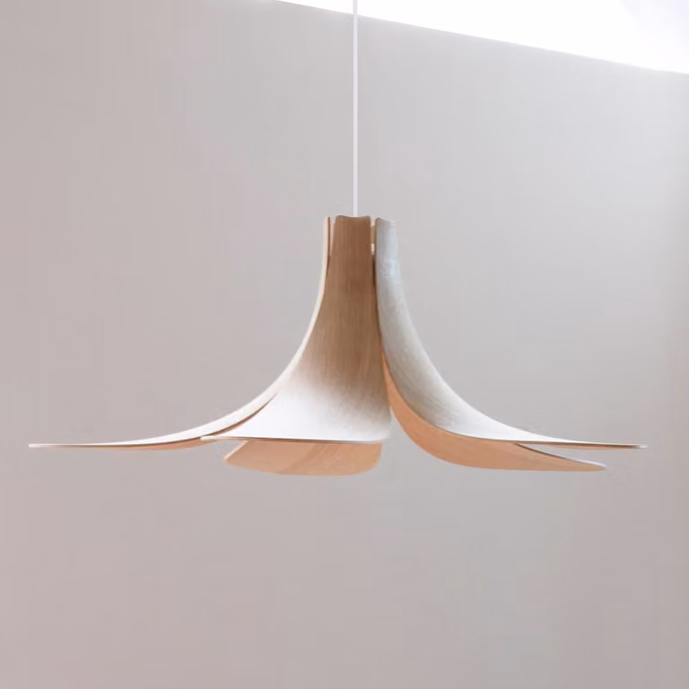 UMAGE Lampada a sospensione Jazz, dimmerabile, Legno chiaro, Soggiorno / Sala da pranzo, Legno, Scandinavo, Lampada a sospensione