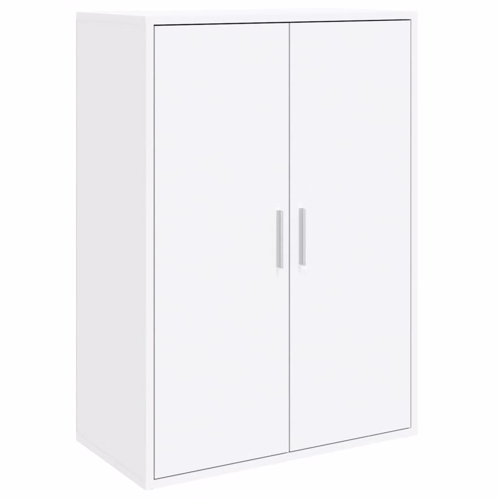 Credenza Bianca 60x31x84 cm in Legno Multistrato
