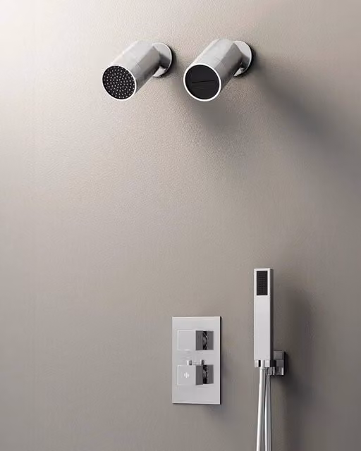 Set doccia da incasso Orion Cromo Termostático lluvia + cascada DUCHA.ES