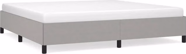 Letto matrimoniale | Letto per adulti | Giroletto senza Materasso Grigio Chiaro 200x200 cm Tessuto