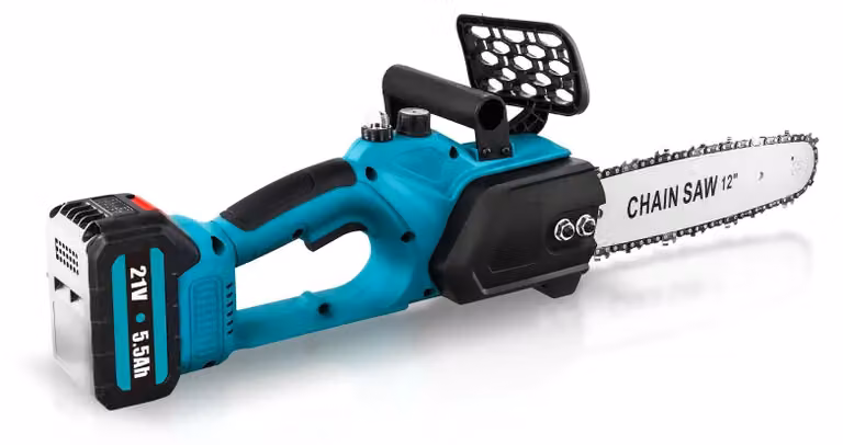 Mini motosega - Motosega a batteria da 30 cm - Senza fili - Ricaricabile - Portatile - Senza batteria - Con spina di corrente europea