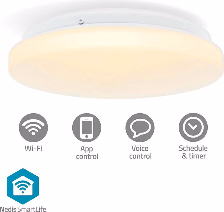 Lampada da soffitto SmartLife | Wi-Fi | RGB/bianco da caldo a freddo | Rotondo | Diametro: 260 mm | 1820 lm | 2700 - 6500K| IP44| Classe energetica: F| Android™/IOS