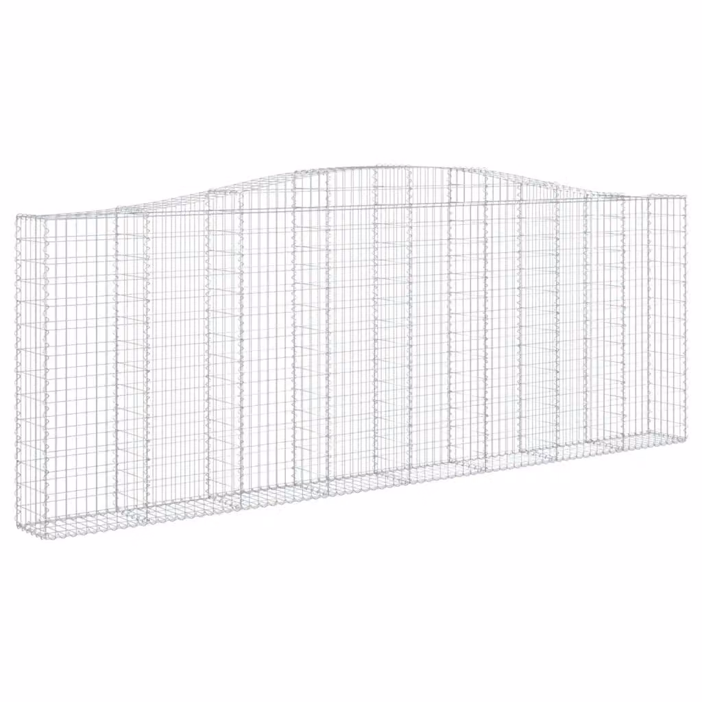 Cesto Gabbione ad Arco vidaXL in Acciaio Zincato Argento L: 400 cm, P: 30 cm, H: 140/160 cm – 2