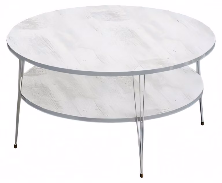 Eleganter weißer Couchtisch aus Holz mit modernem Design