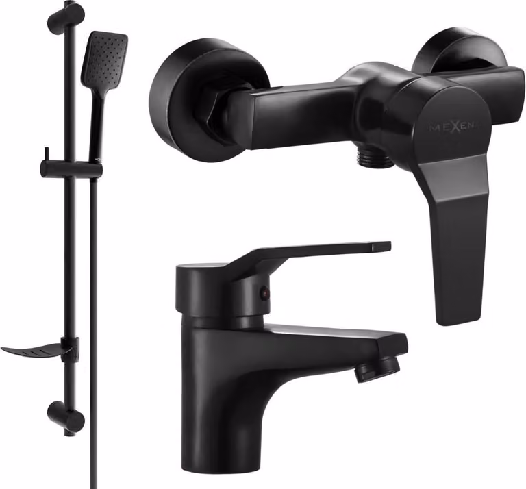 Mexen Caro DF62 set doccia, nero - 746604DF62-70
