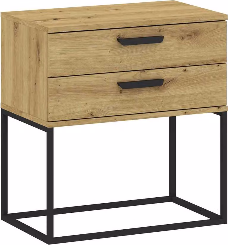 Comodino con cassetti MARETA 5 - rovere artisan