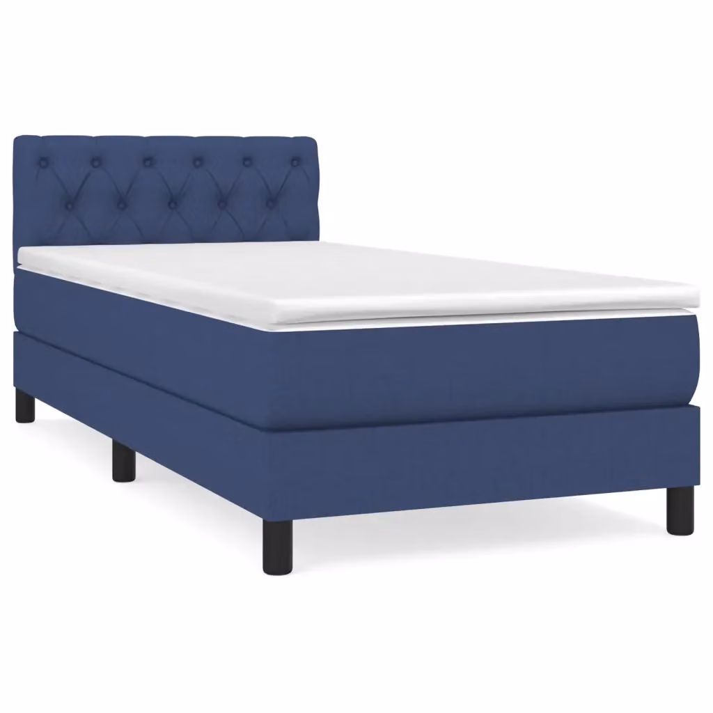 Letto Ibrido con Giroletto a Molle e Materasso vidaXL, Blu e Bianco, L/P/H: 80 x 200 x 203 cm – 2