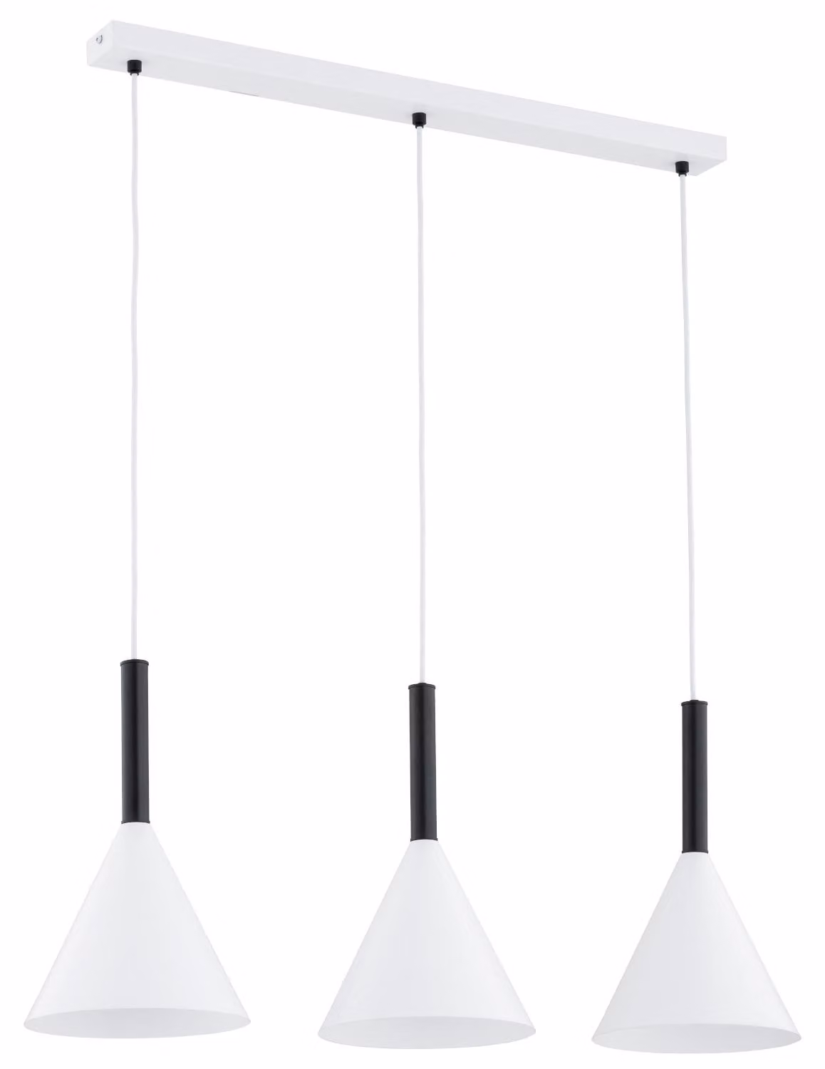 Lampada a sospensione PERO bianco e nero 3xE14x10W in metallo, dimensioni: 90x72,5x20,5 cm, IP20, Alfa