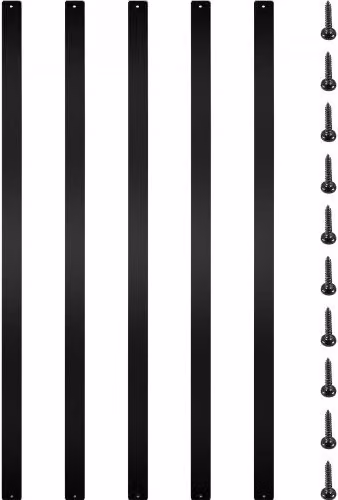 Set di 76 pezzi VEVOR Balaustra per Giardino e Scale in Lega di Alluminio, Colore Nero, Dimensioni: 750 x 25 x 5 mm