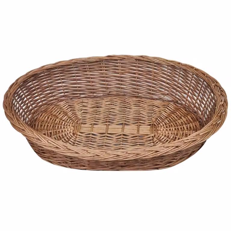 vidaXL Lettino per cani in vimini naturale 90 cm