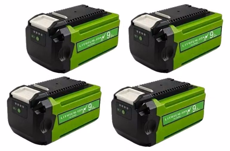 Batteria di ricambio agli ioni di litio, capacità 9000mAh, compatibile con utensili da 40V, set da 4 pezzi Greenworks 40V