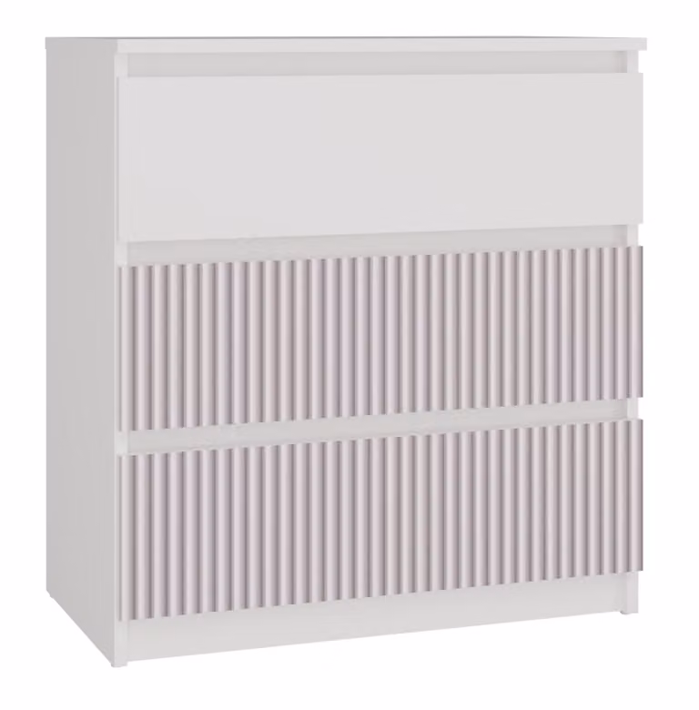 Cassettiera con cassetti per camera dei bambini DUSTER - bianco / rosa