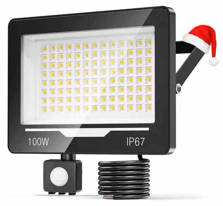 Faretto LED da esterno con sensore di movimento, 100W, confezione singola