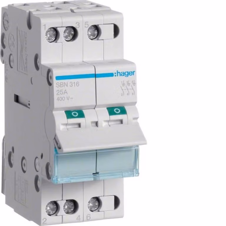 Hager SBN316 Corrente nominale: 16 A, Tensione bobina (max): 440 V