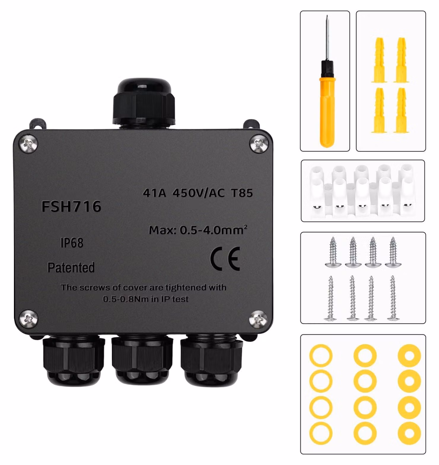 Scatola di giunzione impermeabile IP68 a 4 vie per esterni