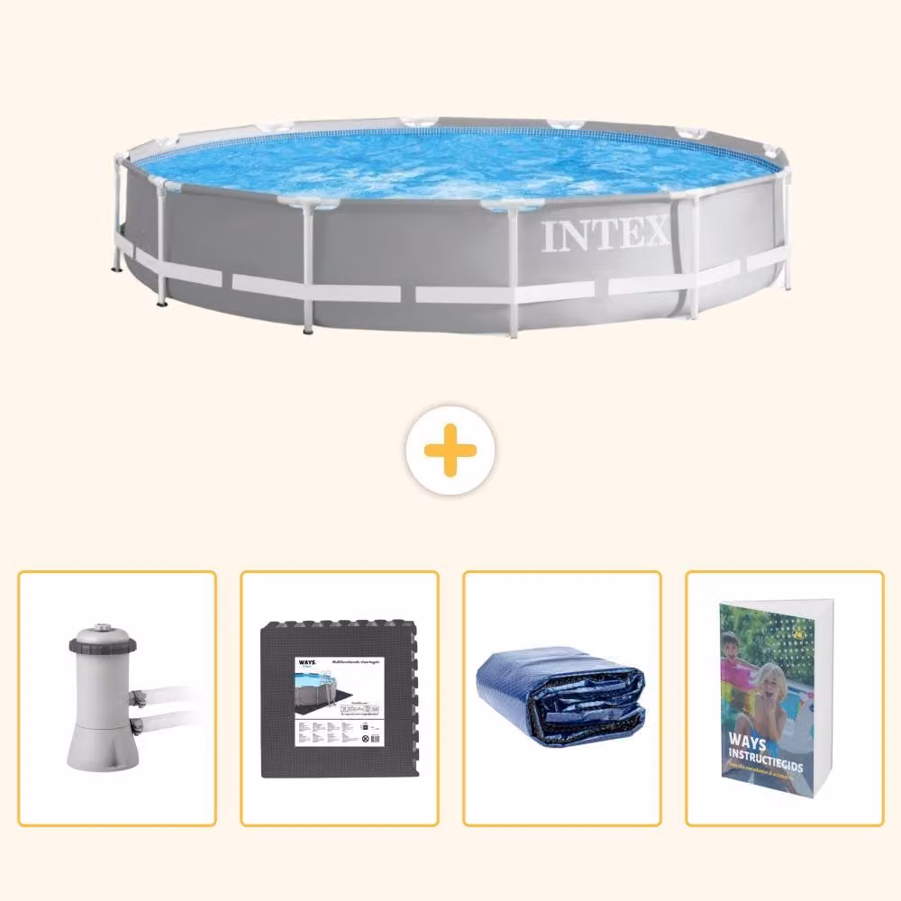 Struttura per piscina a forma di prisma - 366x76 cm - composta da 5 elementi - modello SCB121