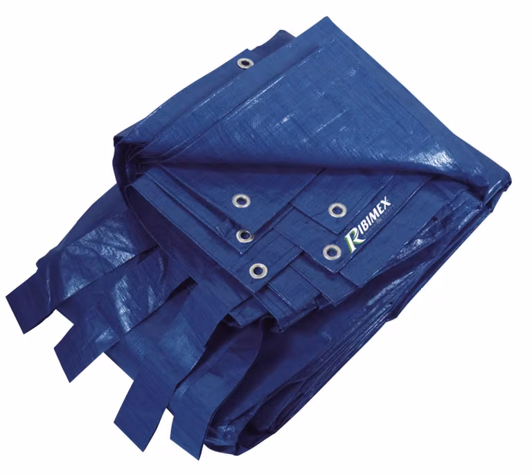Telo di copertura per piscine rettangolari, dimensioni 6 x 10 metri, peso 140 g/m², colore blu