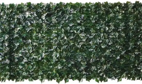 Pannello decorativo artificiale a forma di edera - Resistente ai raggi UV e alle intemperie - 40 x 118 pollici - Verde