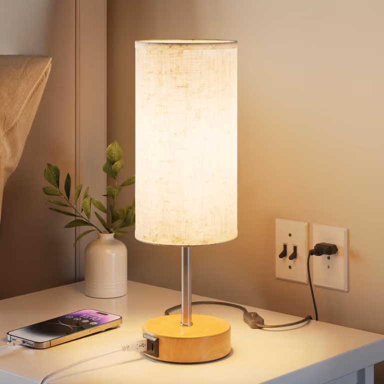 Lampada da comodino UPXNBOR, lampada da tavolo touch con funzione di ricarica e dimmerabile