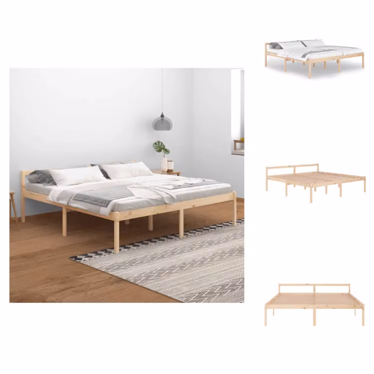 vidaXL Letto Senior 200x200 cm in pino massiccio - Letti e strutture letto
