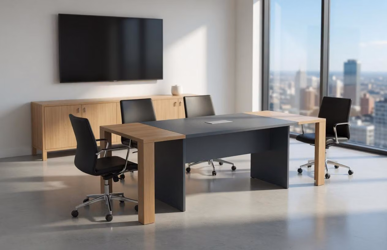 Tavolo da riunione moderno, tavolo per conferenze, in legno, mobili per ufficio