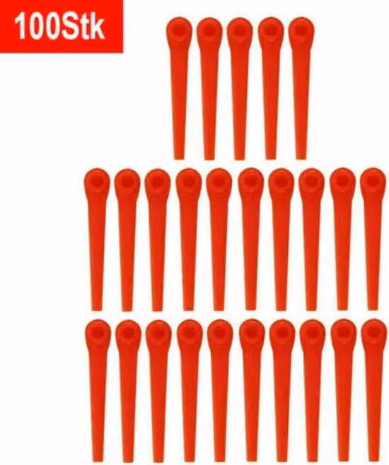 100 lame di plastica, lame per tosaerba, lame di ricambio, lame di plastica per tosaerba, lame di plastica per tosaerba da giardino