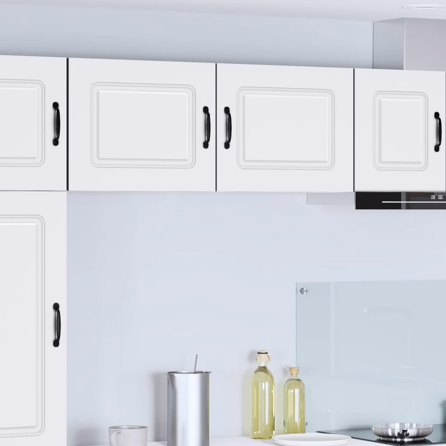 vidaXL Mobile Unità Pensile da Cucina Kalmar Bianco Opaco in MDF con Ante a Battente L/P/H: 50 x 31 x 40 cm